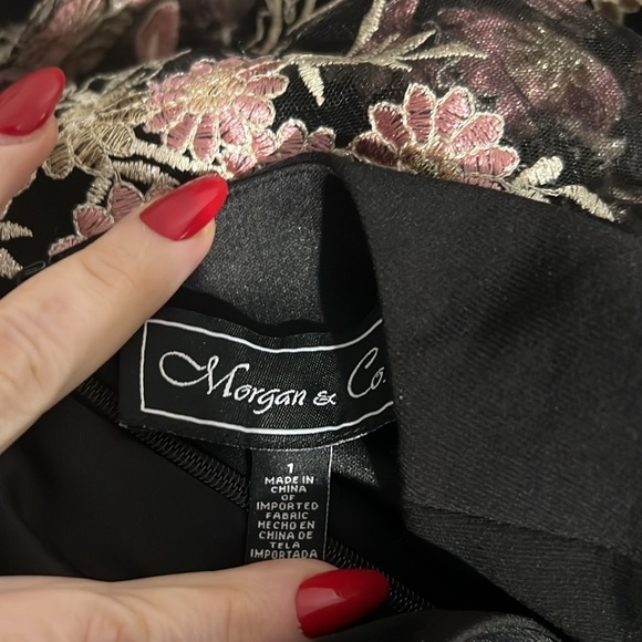 Morgan & Co. Mesh Evening Dress Gown Maxi Embroidered Sister Of Bride 1 - Picture 8 of 8